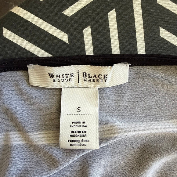 Women's White House Black Market Striped Sleeveless Dress S Black White - Picture 4 of 4